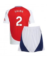 Arsenal William Saliba #2 Kotipaita Lasten 2024-25 Lyhythihainen (+ shortsit)